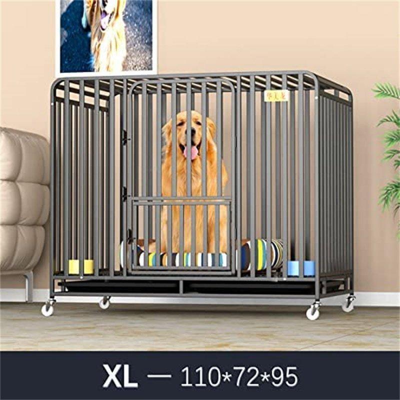 【新品】 ペット かご キャリーバック 厚 大型 小型 中型犬 猫 クレート おしゃれ 鉄製 (110*72*95cm) 【UO7559583920】(27509円)