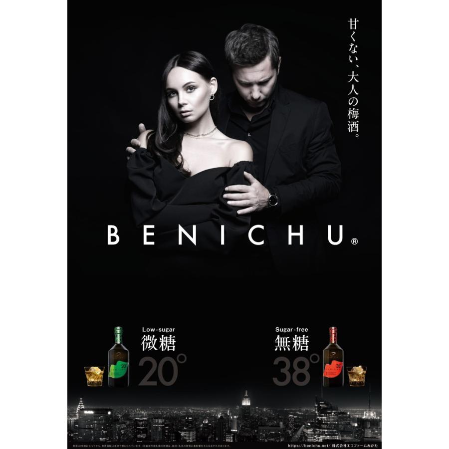 BENICHU38°　750ml　無糖梅酒　甘くない梅酒　ベニチュー　若狭　福井　紅映梅　エコファームみかた｜wakasaction｜02