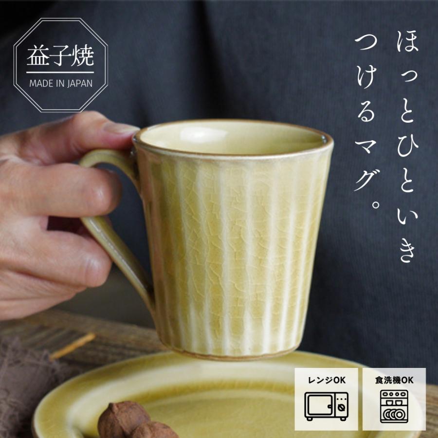 益子焼 ビーチグラス ストレートマグ キャメル（しのぎあり）わかさま
