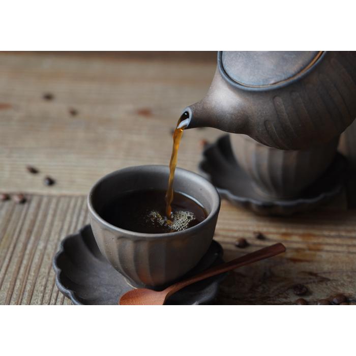益子焼 コーヒー専用急須（小) ビジュゴールド 【☆茶漉し付き】 茶色