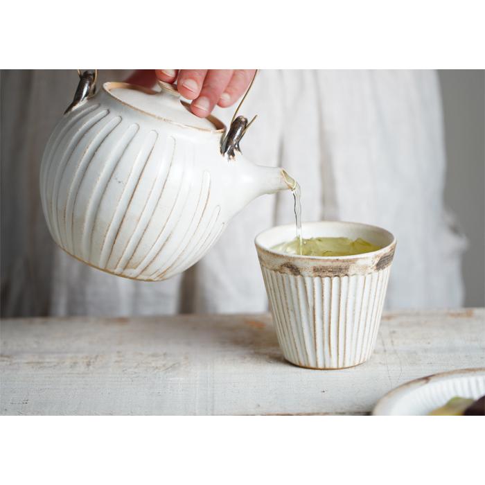 益子焼 アンティークスリムライン ストレートカップ【取っ手なし