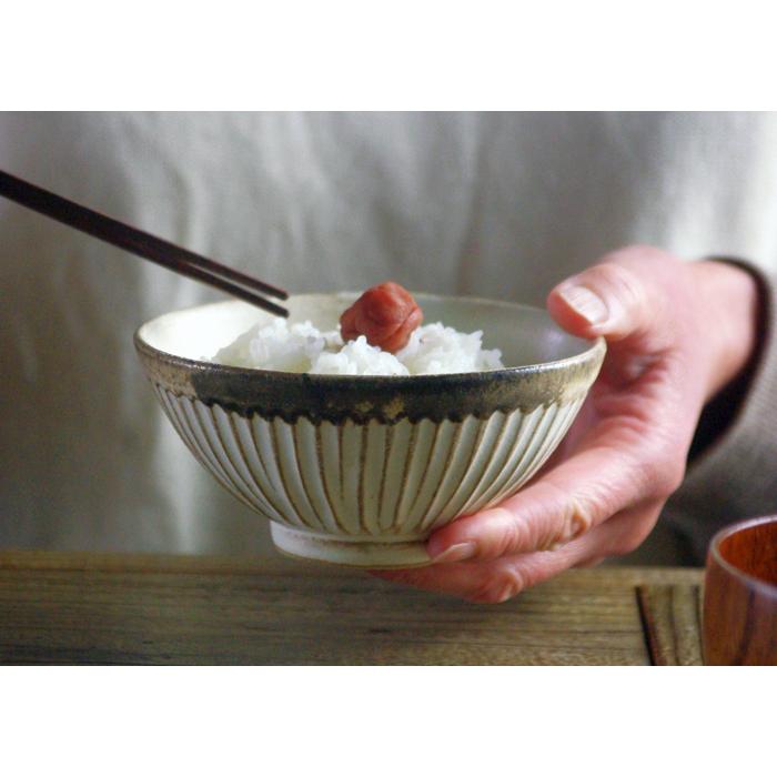 アンティークスリムライン ご飯茶碗【大】 益子焼 おしゃれ お茶碗