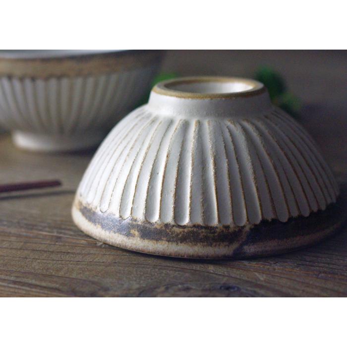 アンティークスリムライン ご飯茶碗【大】 益子焼 おしゃれ お茶碗