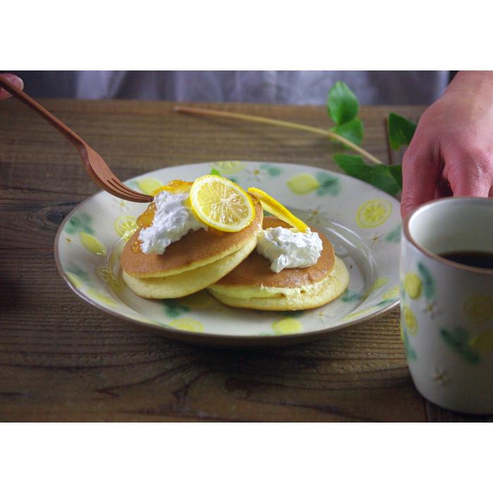 SSDDシリーズ 小さなレモン柄のお皿 益子焼 中皿 プレート 丸皿 Same