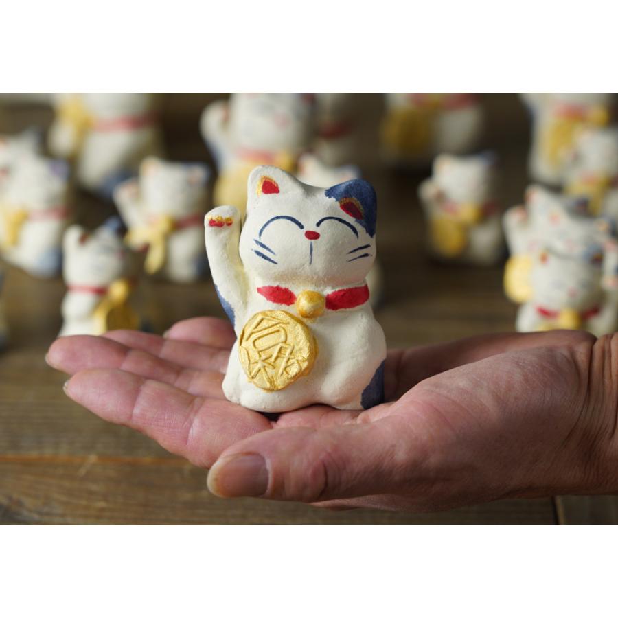 益子焼の招き猫 【中サイズ】 わかさま陶芸 職人の手づくり まねきねこ