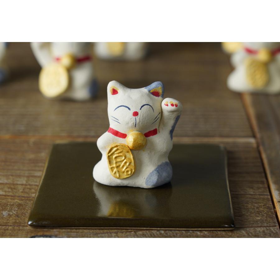 もりわじん 招き猫 陶器製 Art Hall：もりわじん