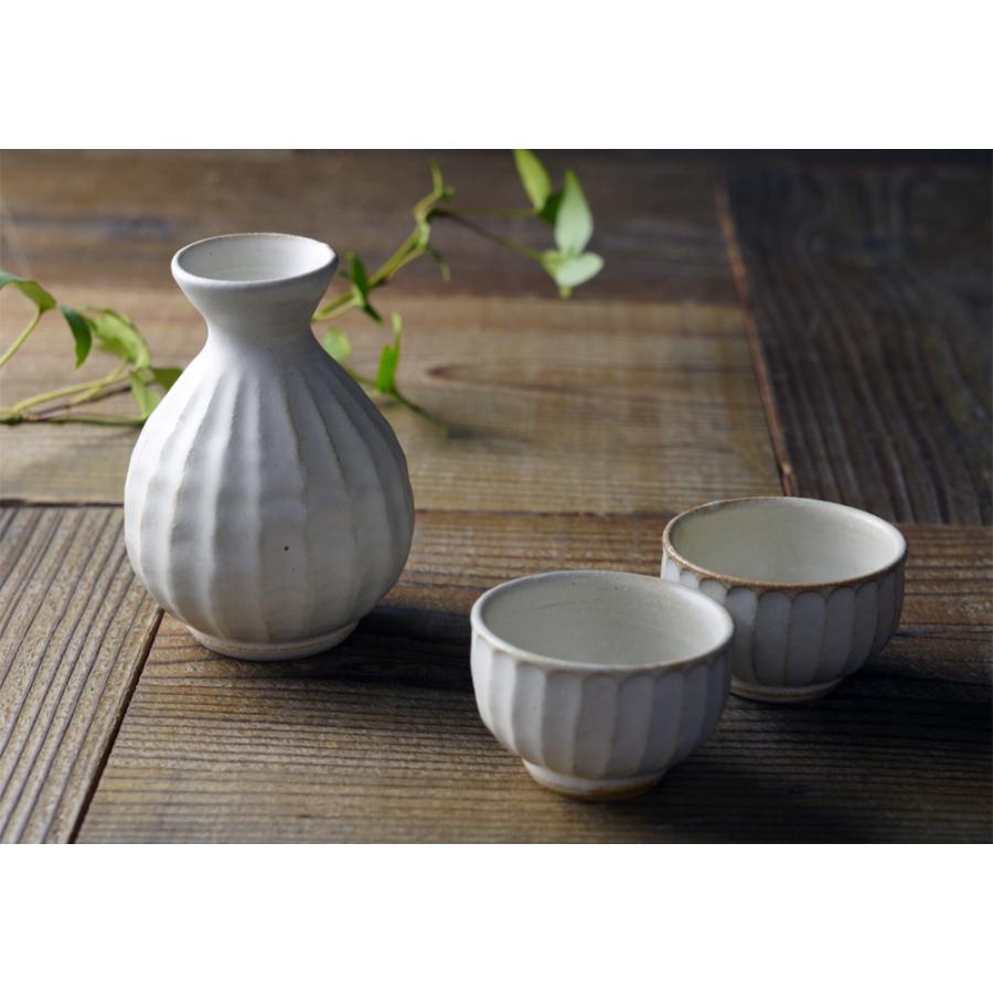 酒器セット　益子焼　鈴木量 益子焼の酒器セット kinari 【徳利1点/ぐい呑み2点】 わかさま陶芸