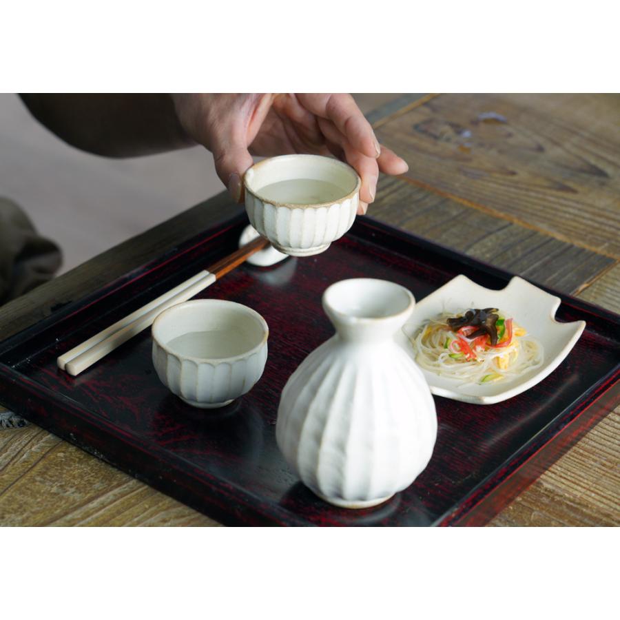 益子焼の酒器セット kinari 【徳利1点/ぐい呑み2点】 わかさま陶芸