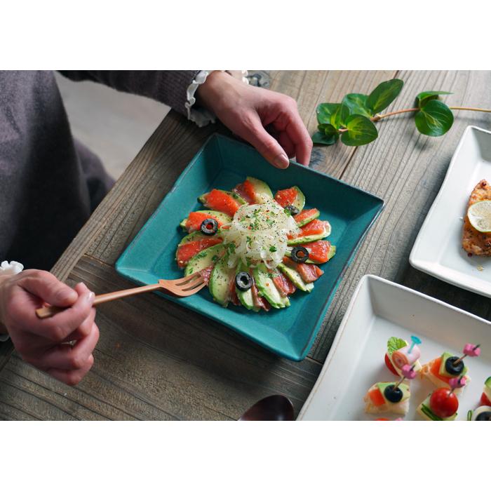 益子焼　角皿 益子焼｜【益子焼】たたら作り 角皿 やきとり皿 串皿 魚皿 【串