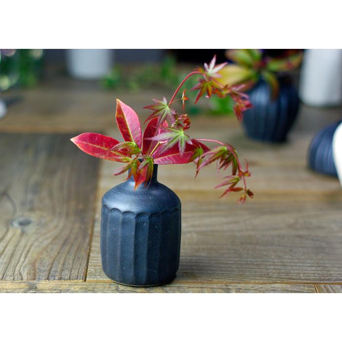 しのぎ一輪挿し 益子焼 わかさま陶芸 花器 花瓶 フラワーベース