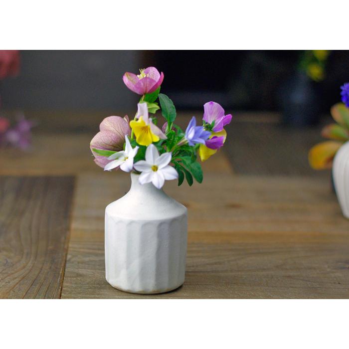 しのぎ一輪挿し 益子焼 わかさま陶芸 花器 花瓶 フラワーベース