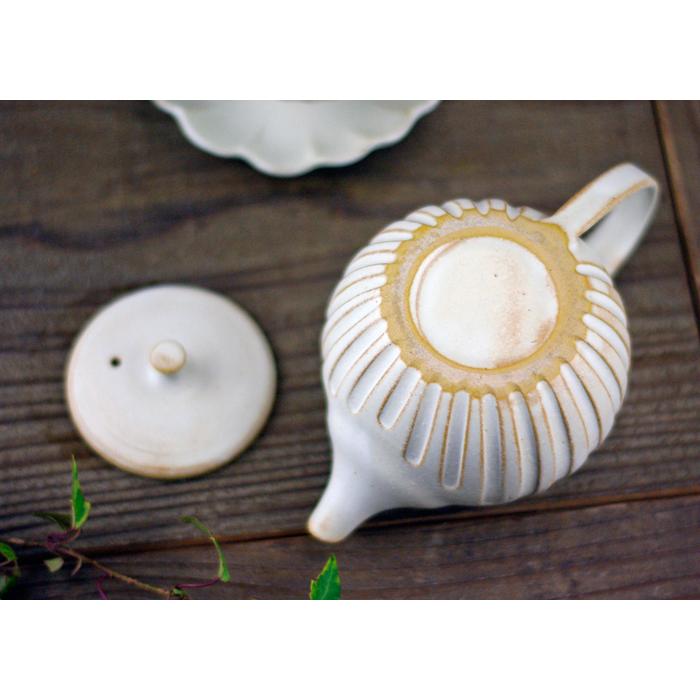 kinari まん丸ティーポット（小) 益子焼 わかさま陶芸 緑茶＆紅茶用