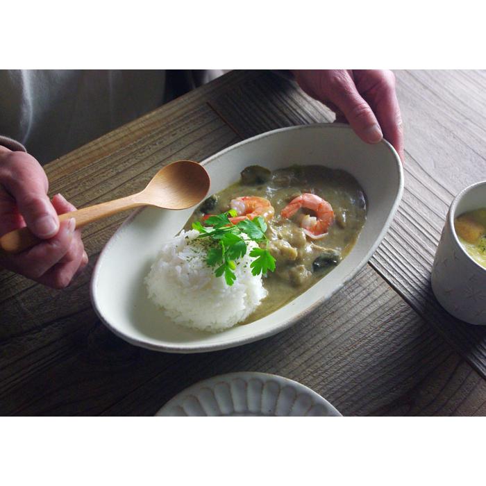 kinari カレー皿 益子焼 オーバル 楕円皿 ナチュラル パスタ皿 大皿