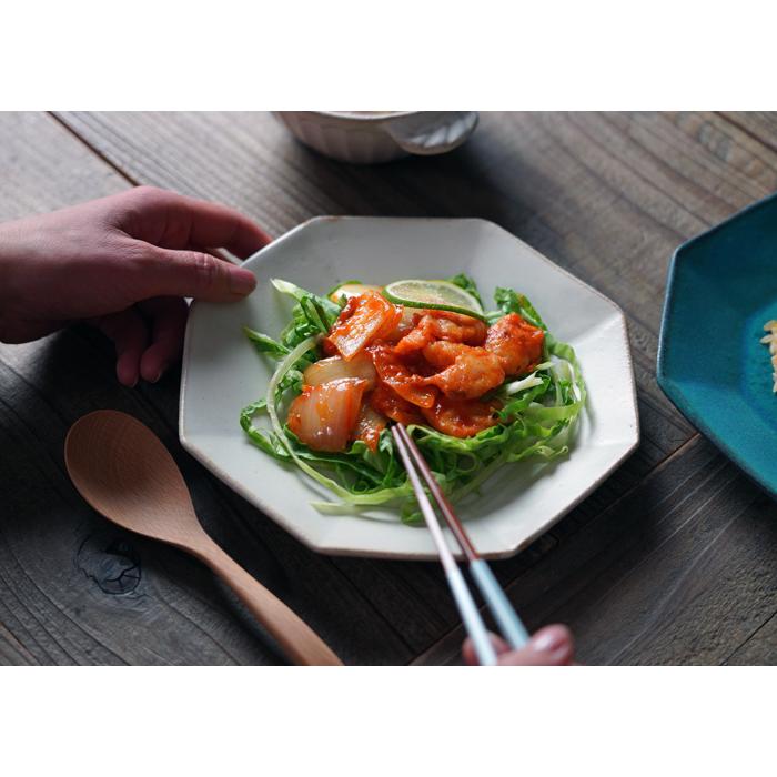 益子焼 正八角形のお皿 kinari 中皿 副菜皿 八角皿 中華 洋食 和食