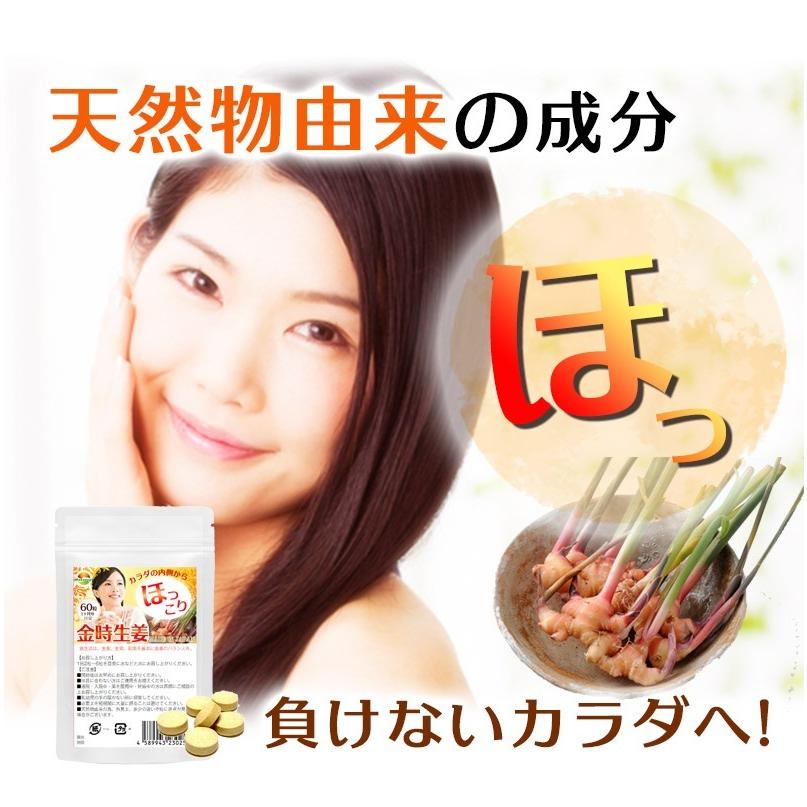 サプリメント 金時生姜サプリ 60粒 4袋セット 240粒 最大4カ月分 爆買
