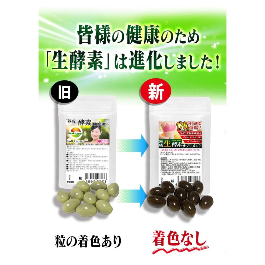 ナチュラル化 熟成 生酵素 1袋30粒 約1ヵ月分 合計176種類 野草酵素