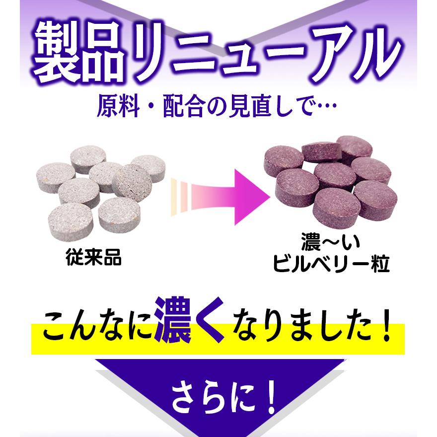 幸運の種 ビルベリー サプリ 濃ーいビルベリー粒 60粒 2袋セット 計120 