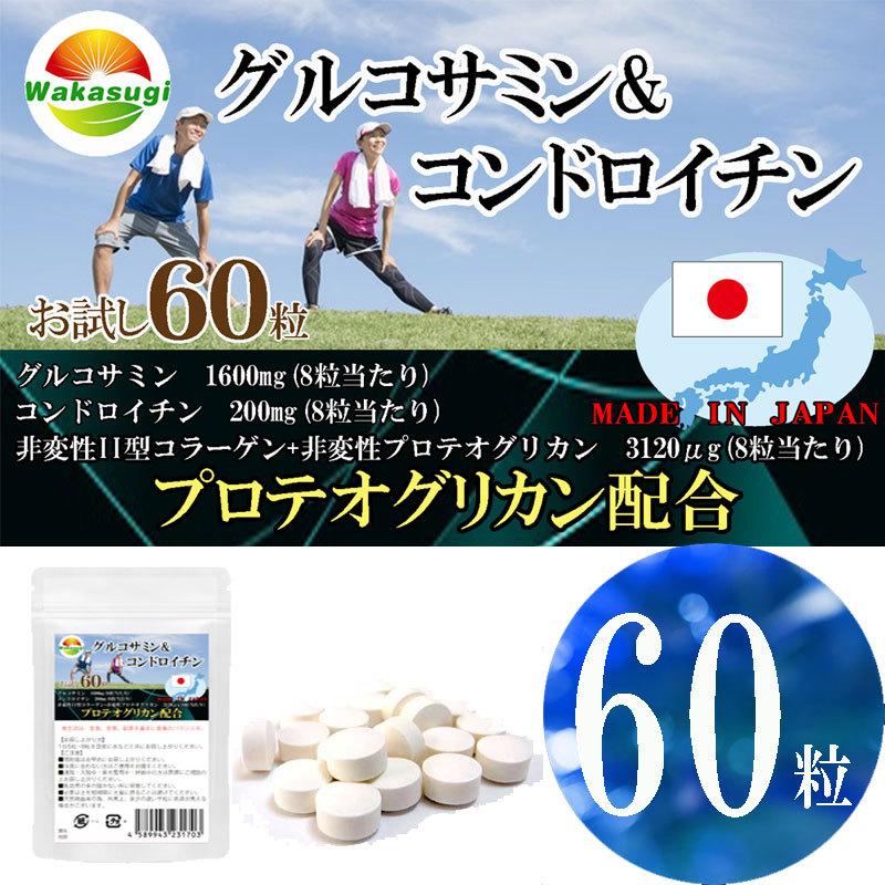 グルコサミン＆コンドロイチン 60粒 プロテオグリカン新配合 gulucosamin01サプリメント健康雑貨のお店若杉 通販