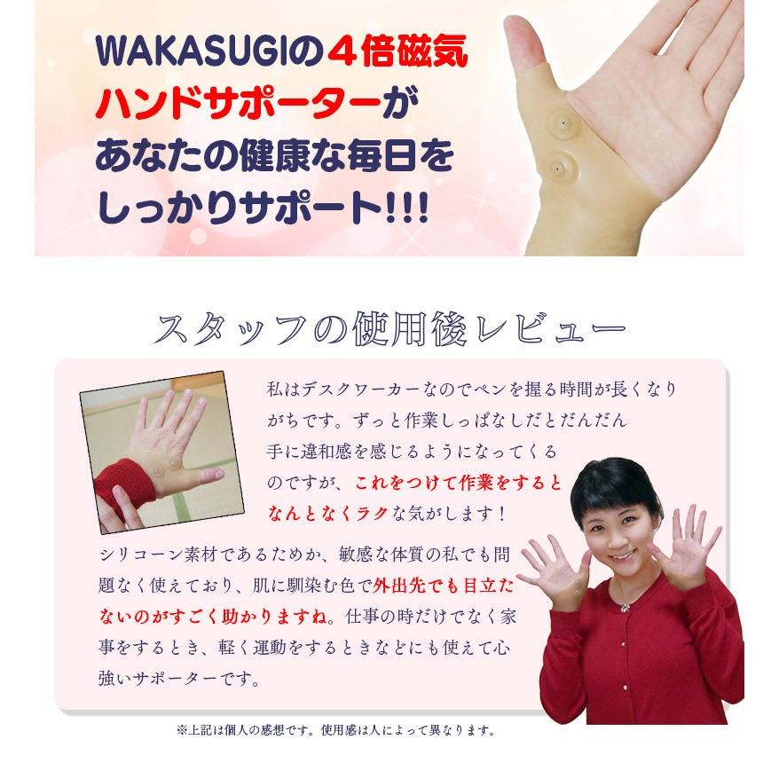 手首サポーター 親指サポーター 4倍磁気ハンドサポーター 左右