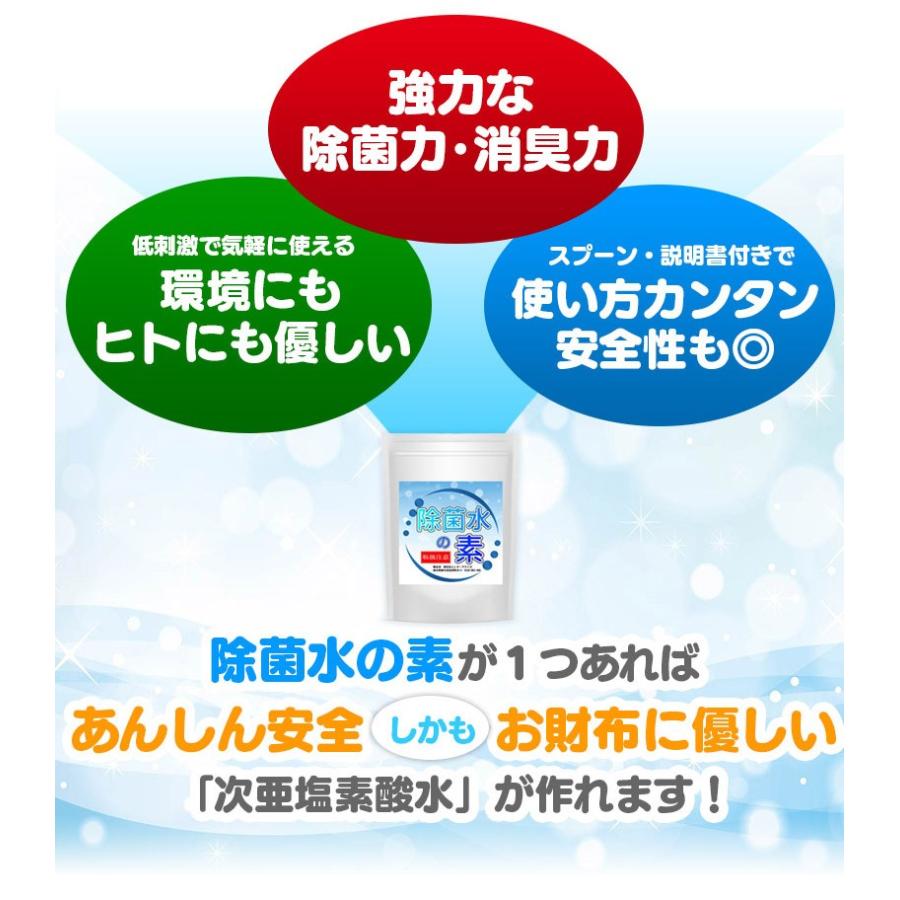 除菌水の素 80g 次亜塩素酸水生成パウダー ジクロロイソシアヌル酸