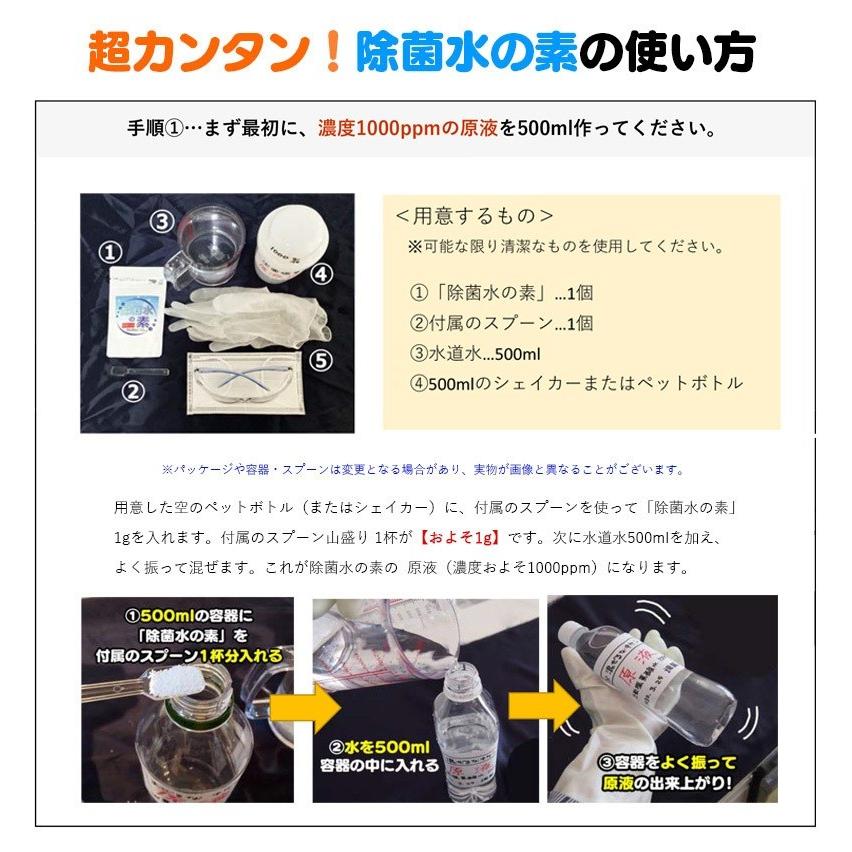 除菌水の素　80g　次亜塩素酸水生成パウダー　ジクロロイソシアヌル酸ナトリウム  日本製　詳細説明書付 爆買 |  | 09