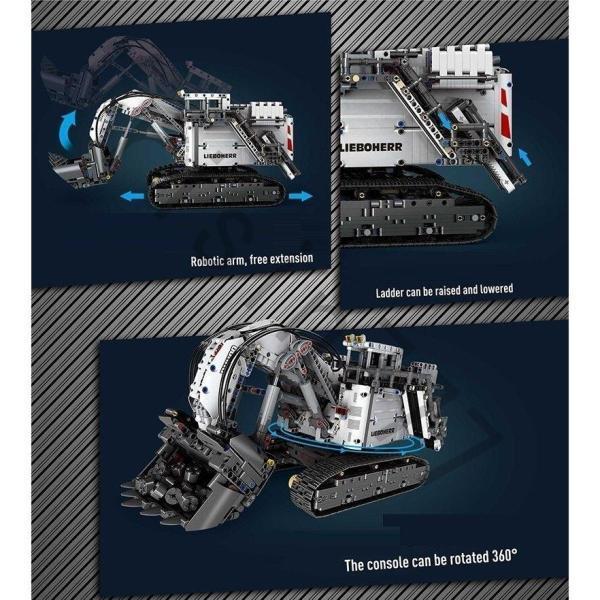 leg0レゴ42100互換品 ラジコン スマホ連動 ショベル 掘削機 リープヘル R9800 ドライブセット付き 働く車 ミニカー モデル 車おもちゃ 誕生日 新年 プレゼント プレゼント 車おもちゃ 誕生日 新年