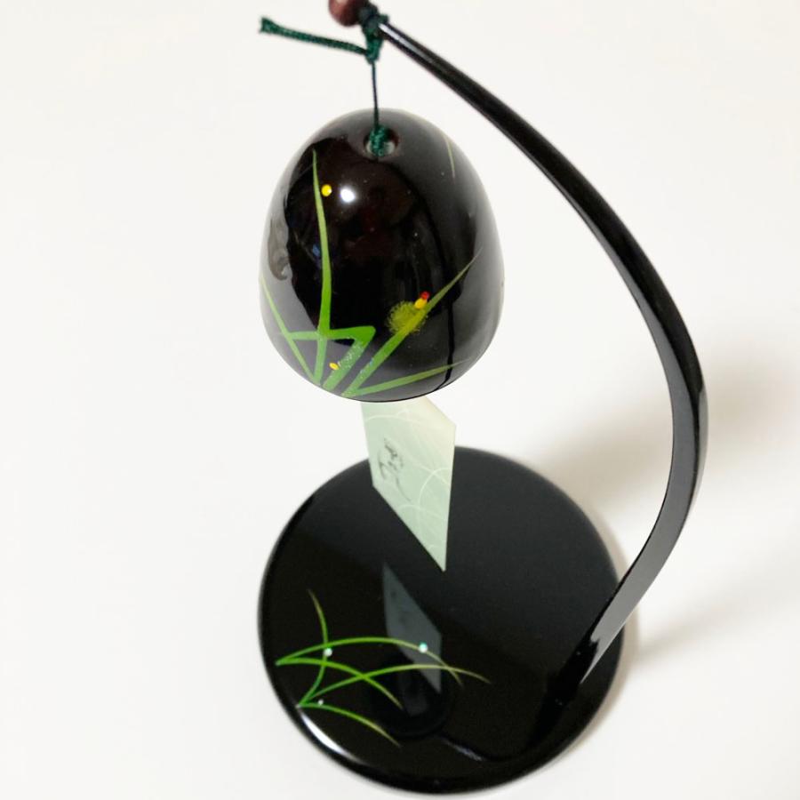 工房会津木之本 本郷焼 卓上蒔絵風鈴 蛍 ホタル柄 ほたる : わけ