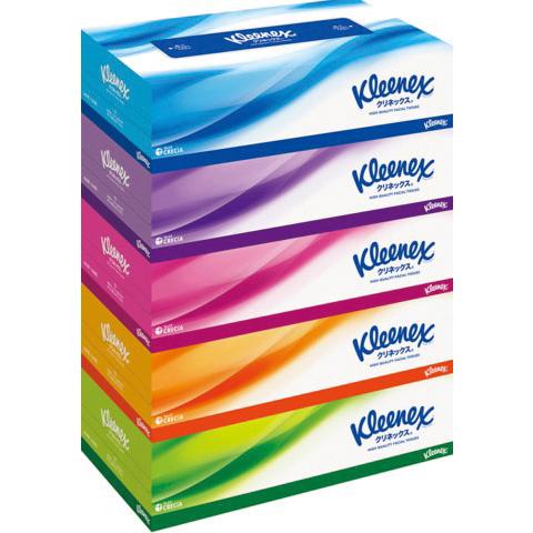 クリネックスティシュー180組 5箱パック : 春かぜ千里 日用良品