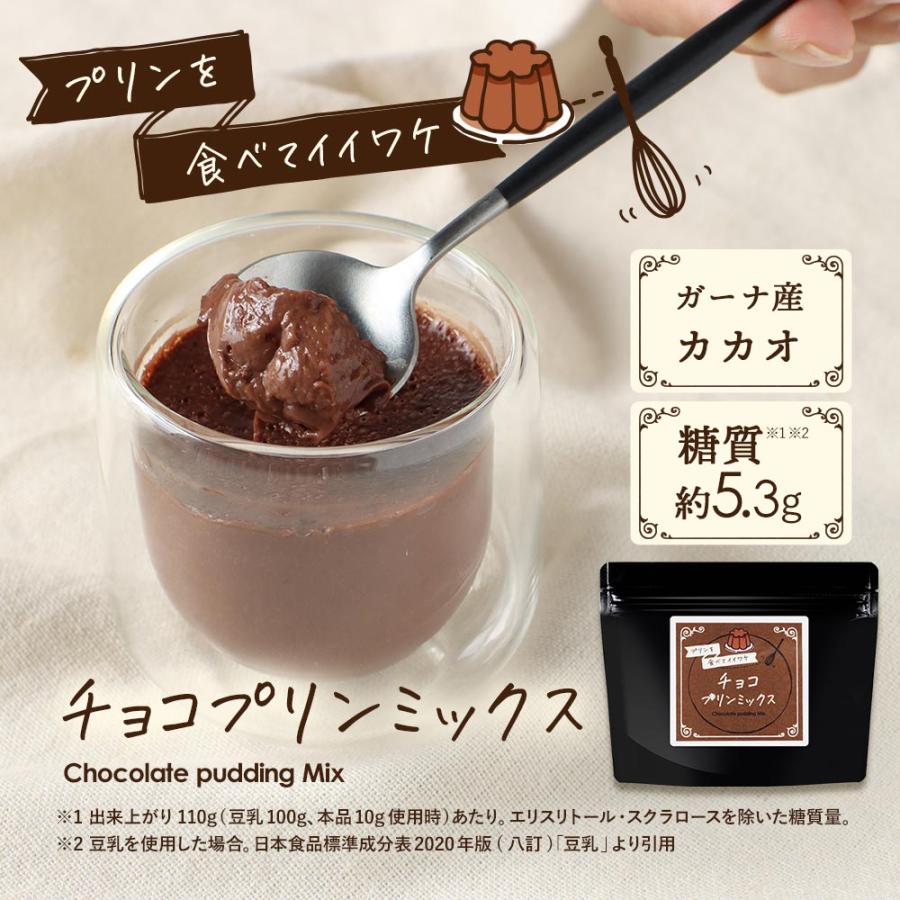 チョコプリンの素 糖質制限 手作り ココア プリン ミックス ロカボ