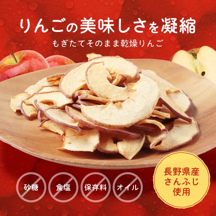 りんごチップス ドライアップル 国産 長野県産 70g りんご約840g分