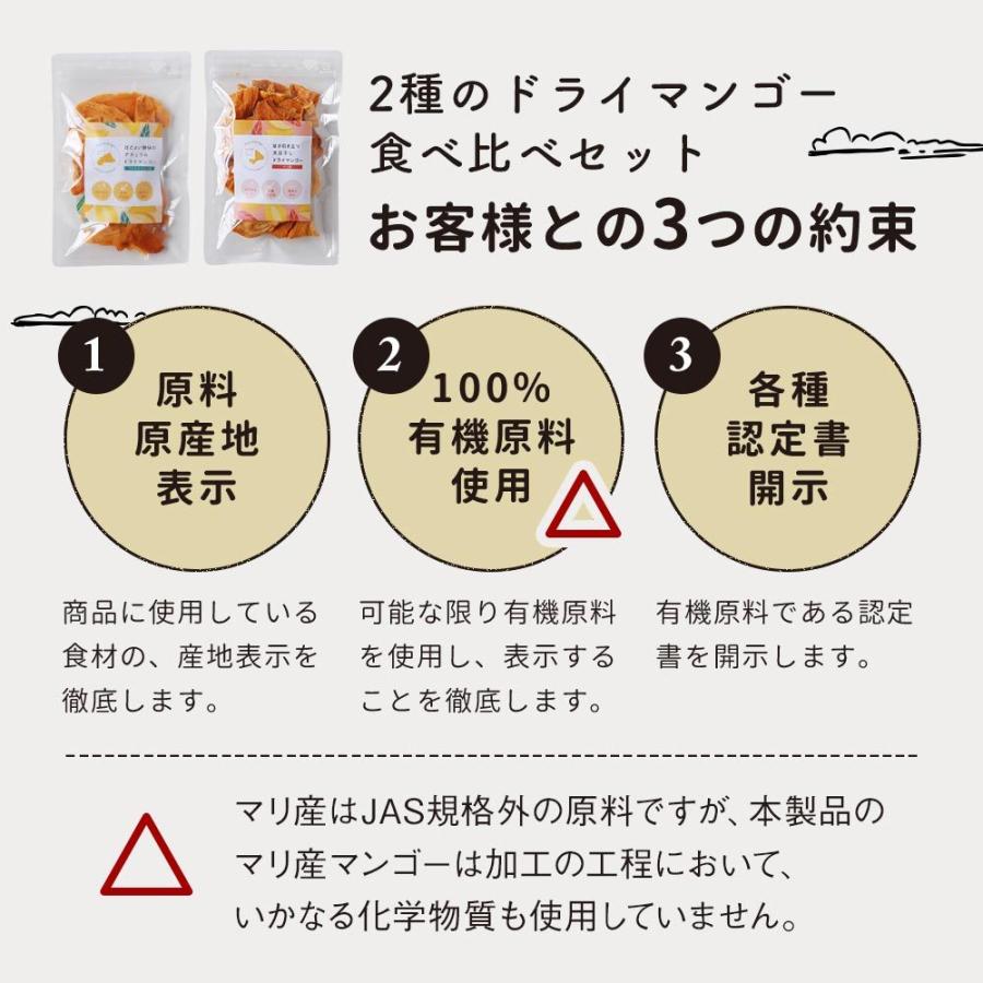 食べ比べ 2種のドライマンゴー 70g×2袋 無添加 砂糖不使用 ドライマンゴー 甘い 酸味 肉厚  TSG｜wakeariya｜07