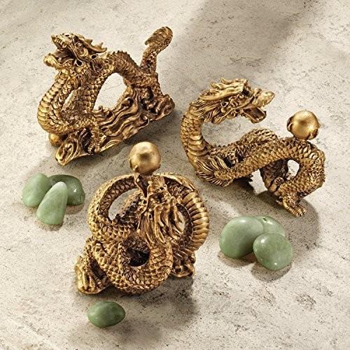 Design Toscano Dragons of Fortune Statues (Set of 3)_1
