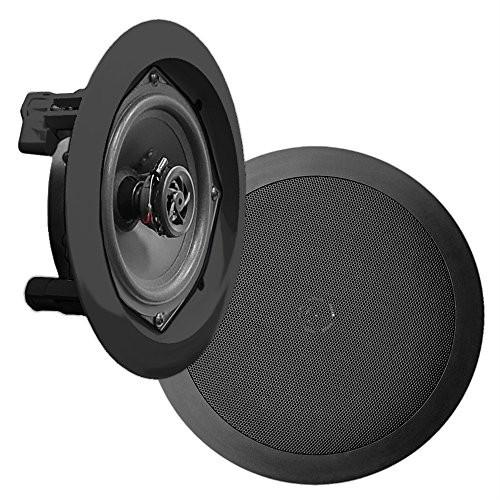 Pyle パイル PDIC61RDBK In-Wall / In-Ceiling Dual 6.5-Inch スピーカー システム, 2-Way, Flush Mount,