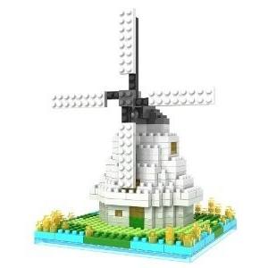 Micro Blocks， Windmill Model， Small Building Block Set， Nanoblock (ナノブロック) Compatible， Not L