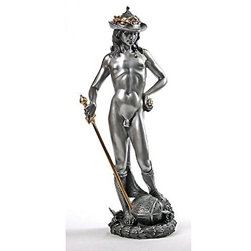 ルネサンス期 ドナテッロ作 ダビデ 彫像/ David by Donatello Statue Bonded Pewter Renaissance Statue
