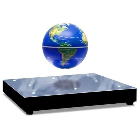 ほっつき歩く・回転させる型の球。青味LEDで美しくライトアップ。 World Stage 3in Levitating Globe