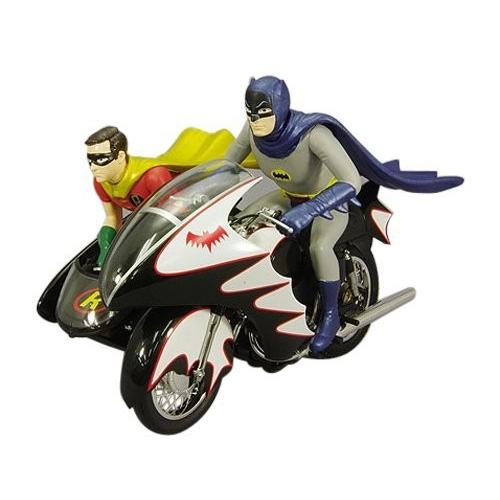 Hot Wheels Elite Batman Classic TV Series BATCYCLE with Figures Die-cast Vehicle (1:12 Scale)