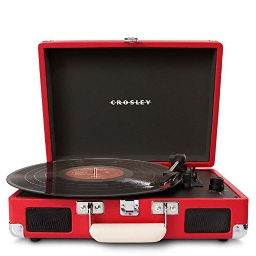 Crosley CR8005A-RE Cruiser Portable 3-Speed Turntable (Red)