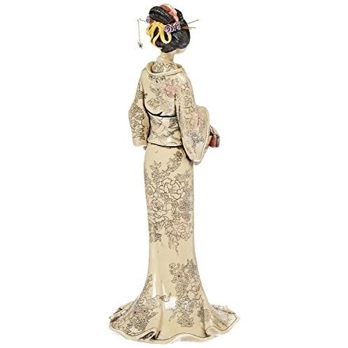 Design Toscano Japanese Okimono Geisha Holding Mirror in Faux Ivory_1