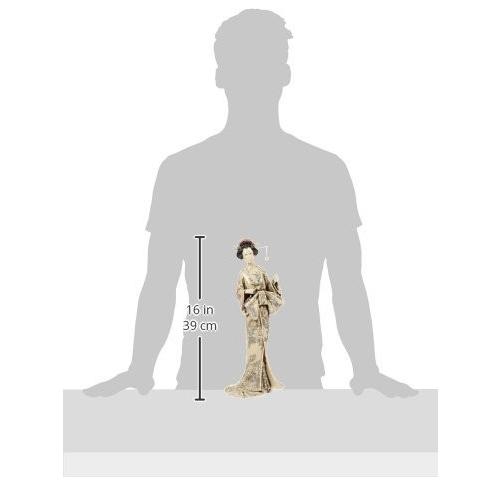 Design Toscano Japanese Okimono Geisha Holding Mirror in Faux Ivory_2