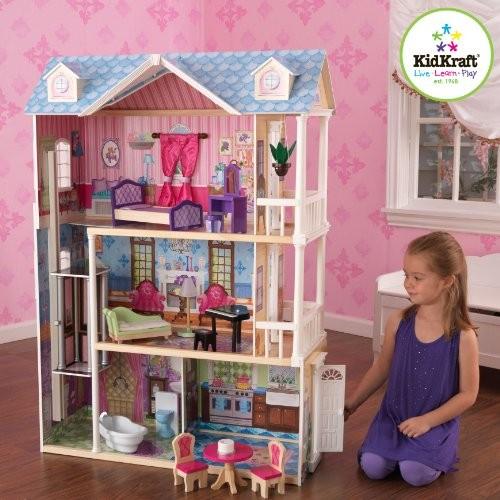 [キッドクラフト]KidKraft  My Dreamy Dollhouse with Furniture 65823｜wakiasedry｜02