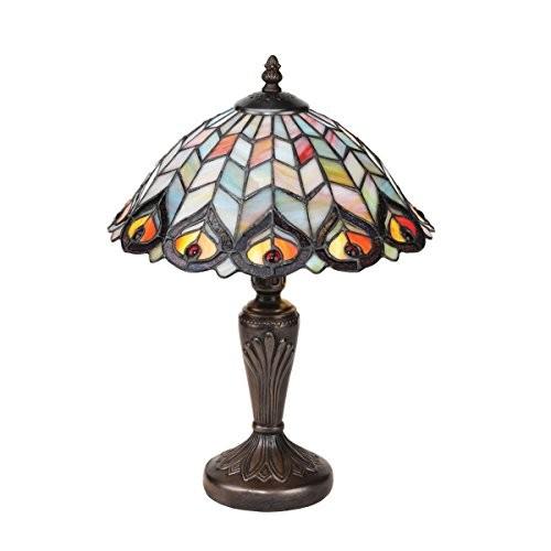 Design Toscano Tiffany-style Peacock Stained Glass Lamp ドラム-その他ドラム関連用品