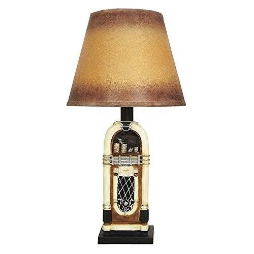Design Toscano Rock and Roll Jukebox Table Lamp (Set of 2), 9 x 9 x 18.5' その他キッチン、日用品、文具-キッチン、日用品、文具