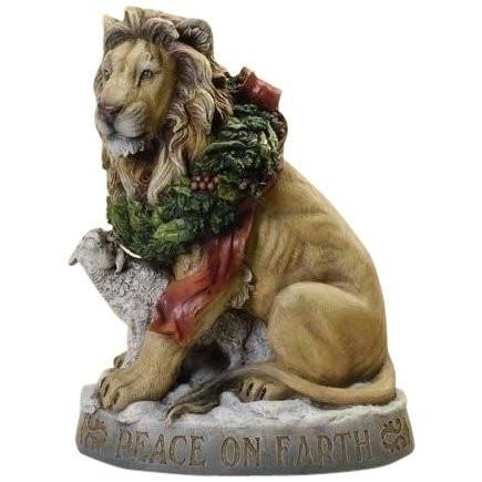 Josephs studio 20' Tall Lion and Lamb statuary