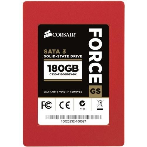 CORSAIR Force Series GS Red 180GB (6Gb/s) SATA 3 SF2200 controller Toggle SSD (CSSD-F180GBGS-BK)の画像