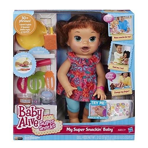 [ベイビーアライブ]Baby Alive Super Snacks Snackin' Sara Brunette B0634_1