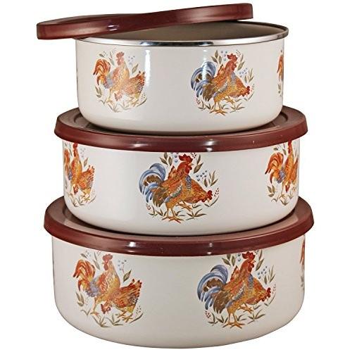 Corelle Coordinates 6-Piece Enameled Bowl Set， Country Morning by Corelle