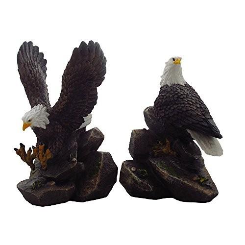 売れ筋オススメ American Bald EagleブックエンドセットSculptures in Officeと愛国ホーム装飾、鳥と像Figurines by home