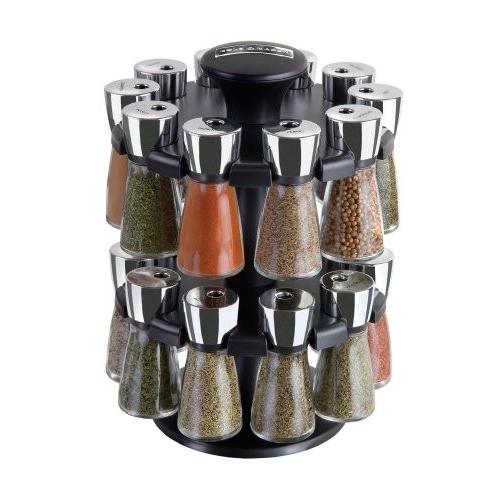 COLE & MASON Herb and Spice Carousel Rack Set with 20 Jars, Glass Bottles Include Spices by Cole & : Cole \u0026 Mason 16 Herb \u0026 Spice Carousel - Rotating Spice