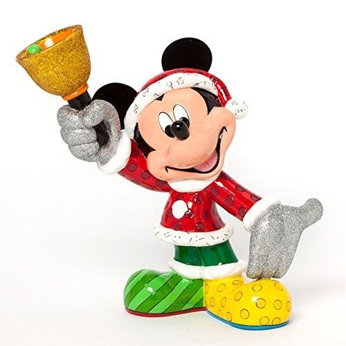 Enesco Disney by Britto Gift Gift Santa Mickey Figurine， 8.25-Inch